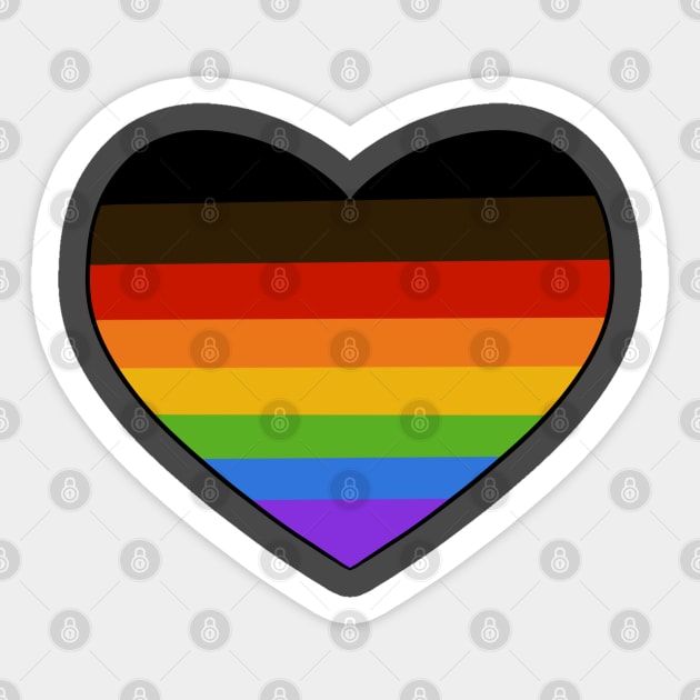 Queer POC Heart Sticker by smolbees